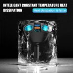 Car Cigarette Lighter Splitter, 2-Socket Cigarette Lighter Adapter with LED Voltmeter, Dual USB QC3.0 Type-C 20W PD Fast Car Charger, 12V/24V Splitter Adapter for Smart Phone GPS Dash Cam - Image 2