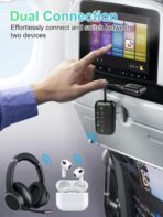 2026 Upgraded Pro Bluetooth 5.4 Transmitter Receiver,2-in-1 Airplane Wireless Adapter for Flight,TV,PC,Gym,Switch,Compatible with 2 AirPods/Headphones;Audio AUX Receiver for Car/Home Stereo - Image 3