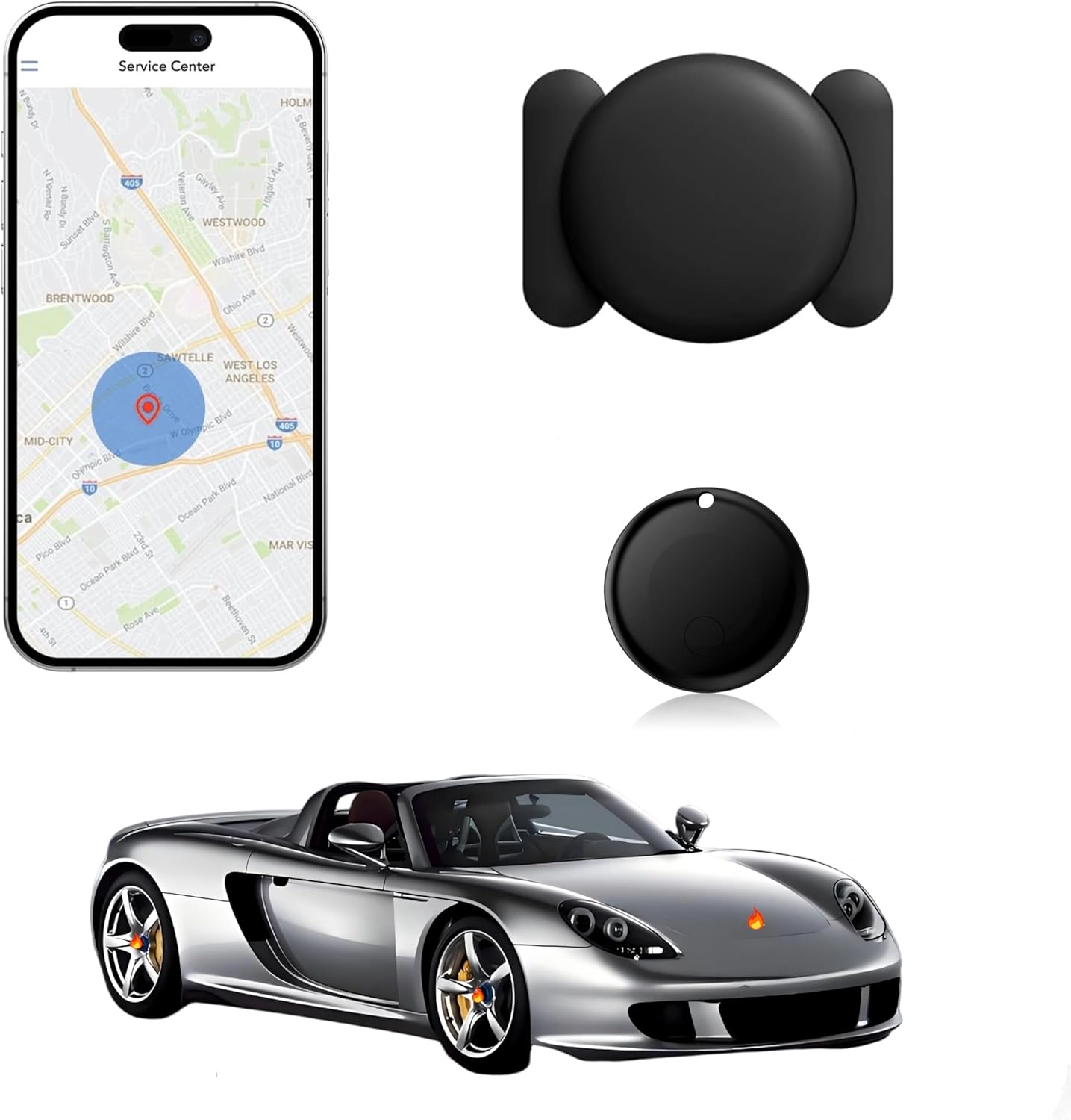 71p60CXTpwL._AC_SL1500_.jpg Mini Magnetic Waterproof Car Tracker - GPS Tracker for Vehicles with No Monthly Fees (Android Only), Anti-Theft Tracking Device for Cars, Trucks & Motorcycles. - Image 1