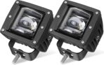 2Pcs 3 Inch SAE LED Fog Lights Off Road DOT Approved Driving Lights Pods Square LED Cubes Work Light Fog Lamps for Trucks Wrangler JK Ram 4X4 Boat Motorcycle Tacoma