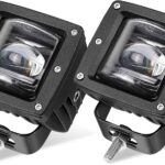 2Pcs 3 Inch SAE LED Fog Lights Off Road DOT Approved Driving Lights Pods Square LED Cubes Work Light Fog Lamps for Trucks Wrangler JK Ram 4X4 Boat Motorcycle Tacoma