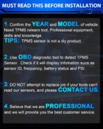 Pre-Programed TPMS Sensor for:-Toyota 2005-2015 Tacoma 2007-2011 Camry 4Runner for:-RAV4 for:-Lexus IS250 2006-2015 RX350 Tire Pressure Monitoring Sensor # 4260706011, 315MHz (Set of 4) - Image 5