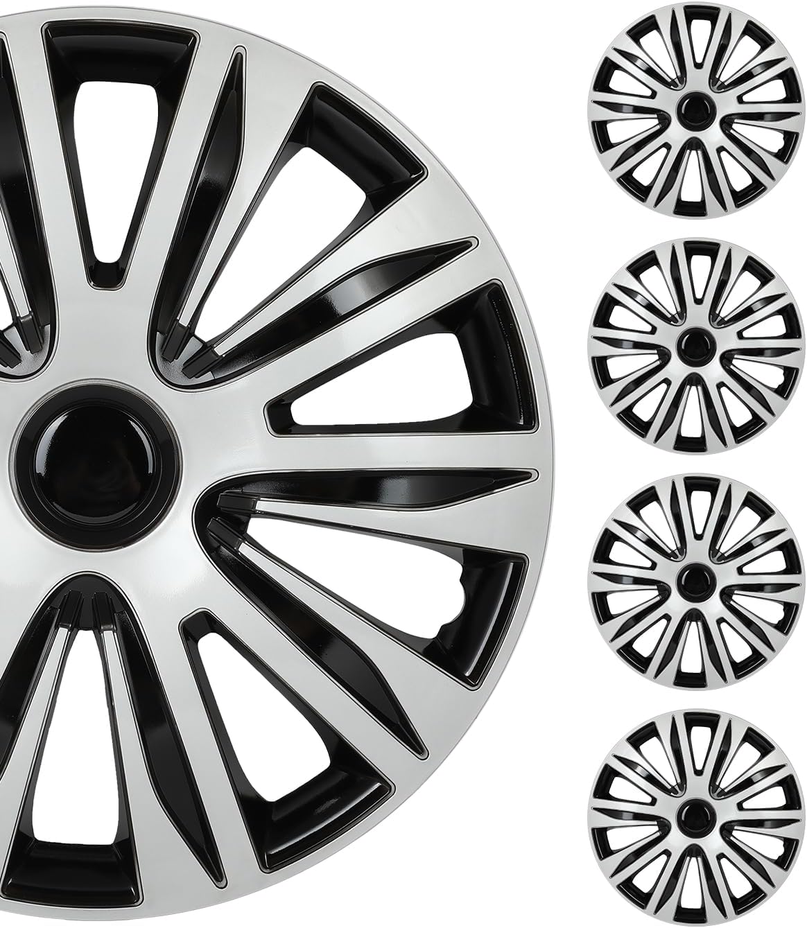 71pCIRXHtLL._AC_SL1500_.jpg SCITOO Premium 16 Inch Hubcaps Set of 4 Wheel Rim Cover OEM Style Easy Snap On Car Truck SUV Hub Cap Replacement for Dodgefor Honda,for Mazda,for Kia,for Ford,for Mitsubishi,for Hyundai,etc. - Image 1