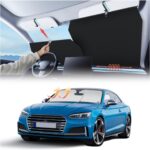 2026 Auto Retractable Sun Shade for Car Windshield - Adjustable Automatic Car Window Sunshade for UV & Heat Protection - Universal Fit for Outdoor Camping & Daily Parking (Not Fit Truck)