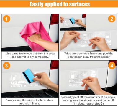 Gas Grass or Ass Stickers for Cars, Nobody Rides for Free Car Vinyl Decal Sticker, Funny Wall Sticker, Car Bumper Decoration Accessories for Car Trucks SUV Window Wall Laptop - Image 5