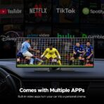 Volam 11'' Wireless Carplay Screen for Car Built-in Net-Flix YouTube Apps, Portable Touchscreen Car Stereo with Android Auto, Backup Camera, OTA Updates, Bluetooth, Voice Control, GPS Navigation,FM - Image 3