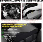 Car Armrest Cushion, Soft Memory Foam Auto Armrest Pillow with Storage Bag, Leather Center Console Arm Rest Padded Cushion with Phone Holder, Universal Car Accessories (Black) - Image 5