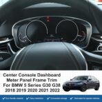 Center Console Dashboard Meter Panel Frame Trim Compatible with BMW 5 Series G30 G38 2018-2022,Car Dash Instrument Panel Speedometer Frame Molding Cover Trim Accessories (ABS Chrome) - Image 6