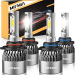 𝟫𝟢𝟢𝟧 𝟫𝟢𝟢𝟨 Bulbs Combo 6500K White 800% Brightness 40000LM, Non-Polarity Plug and Play with Fan, IP68 Waterproof Off-Road Lights, Pack of 4