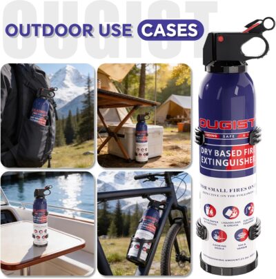 ABC Fire Extinguisher for Home & Vehicle - Portable Dry Chemical Fire Extinguisher | Grease & Electrical Fire Extinguisher for Kitchen, Car, Easy for All Ages to Use (2-Pack, 1.32lb Each) - Image 5