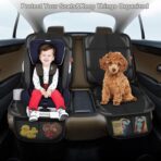 Car Seat Protector,Auto Car Seat Protectors Baby Carseat Waterproof & Durable 600D Fabric for Child Baby Car Seat Mat Vehicle Pet Cover 2 Storage Pockets (2 Pack) - Image 6