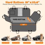 URPOWER PU Leather Backseat Extender for Dogs, Hard Bottom Dog Car Seat Cover for Back Seat, Waterproof Dog Car Hammock Anti-Scratch Pet Rear Seat Protector Travel Bed for Car and SUV - Image 5