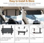 Sun Visor Extender for Car, Visor Extender Sun Blocker, Sun Visor Extender with Anti-Glare Lens Blocks UV & Sunlight, Adjustable Car Sun Visor for Safe Driving (1 Pack) - Image 7