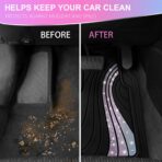 Road Comforts Car Floor Mats Full Set – Front & Rear Car Floor Mats with Aluminum Design, Anti-Slip Backing, All-Weather Protection, Trim-to-Fit Car Mats for Most Sedans, SUVs & Vans - Glitter - Image 3
