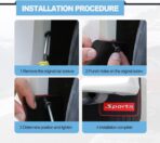 4PCS Car Mud Flaps Rubber Mudguard Soft No Collision Front and Rear Fender Splash Guards Mud Flaps, Universal for Cars SUV, Short - Image 7