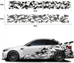 Camouflage Lightning Car Decal Camo Stripe Car Side Stickers Decals Vinyl Wrap Camo Print Decals - Image 2