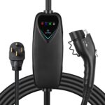 Lectron Level 2 EV Charger - ETL Certified, 240V, 40 Amp, NEMA 14-50 Plug, 16 ft Extension Cord & J1772 Cable- Portable Electric Car Charger for J1772 EVs and Plug-in Hybrid Vehicles