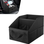 Car Seat Organizer, Car Organizer Backseat, Collapsible Small Auto Seat Storage with Handles and Mesh Pockets, for Front/Rear Consoles Back Seats Traveling