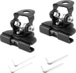 2PCS Car LED Light Bar Mounting Brackets with Hex Wrenches,Adjustable Car Accessories Hood Mount Light Brackets,Universal Car LED Grill Lights Bar Brackets for Car Truck SUV (Black) - Image 5