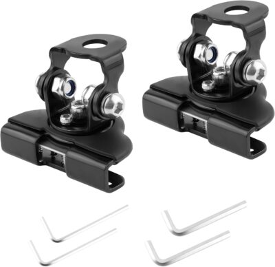 2PCS Car LED Light Bar Mounting Brackets with Hex Wrenches,Adjustable Car Accessories Hood Mount Light Brackets,Universal Car LED Grill Lights Bar Brackets for Car Truck SUV (Black) - Image 5