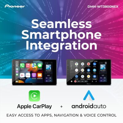 Pioneer DMH-WT3800NEX 9" Capacitive Touchscreen, Floating Display – Wireless & Wired Apple CarPlay & Android Auto, Amazon Alexa, Bluetooth, FLAC, Backup Camera, HD Radio - Image 3