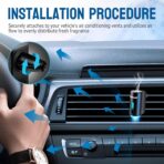 Featwell Car Air Freshener, Three Adjustable Modes Intelligent Car Aroma Diffuser, Rechargeable Car Aroma Diffuser, Black - Image 4