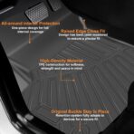 Floor Mats Fits for Honda CR-V 2023 2024 2025(NOT for Hybrid), All Weather Protection TPE Anti-Slip Automotive Floor Liners, Includes 1st and 2nd Row Full Set Liners, Odorless Anti-Slip Mats Black - Image 7