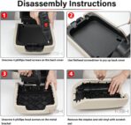 KBH Center Console Cover Replacement for Infiniti QX60 / JX35 & Nissan Pathfinder 2013-2020, Vinyl Leather, Car Armrest Upholstery, Anti-Scratch, Black - Image 6