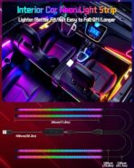 72 LED USB Interior Car Strip Lights Dream Color RGB-IC 12V DC with App RF Remote Control Multicolor Footwell Under Dash Chasing Inside Light Kits Music Sync Mode LED Lights for Cars Truck ATV UTV - Image 7