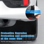 2PCS Car Mud Fender Flaps Splash Guards, Flexible Auto Front and Rear Fender Splash Guards Mud Flaps, Universal Automotive Fender Splash Guards for Car Sedan SUV Truck (Large Black) - Image 4