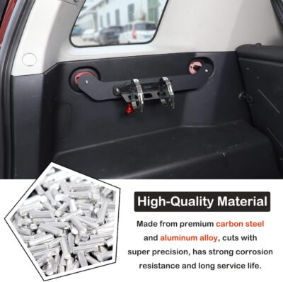 Aunginsy Car Trunk Fire Extinguisher Mount Holder Fit for Toyota FJ Cruiser 2007-2021, Quick Release, Roll Bar, Silver, Carbon Steel & Aluminum Alloy Frame - Image 3