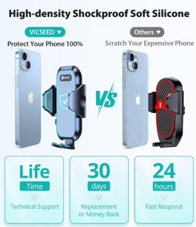 VICSEED [No.1 Powerful Suction] [Rally Racing-Grade Stability] Phone Holders for Your Car 2026 Upgraded Car Phone Holder Mount Truck Stand for Dashboard Windshield Vent for iPhone Samsung All Phones - Image 9