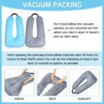 Barydat 2 Pcs Car Travel Pillow for the Back Seat 28 x 18 in Sleeping Reading Pillows for Long Distance Travel Car Cushion for Kids Adults Head and Body Support U Shaped Pad for Travel(Gray, Blue) - Image 3