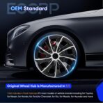 ECCPP OEM Replacement Full Lug Skin Durable-Modern & Stylish 4PC Set 15 Inch Hubcap Wheel Cover Auto Tire Replacement Exterior Cap-Snap On Hubcap - Image 3