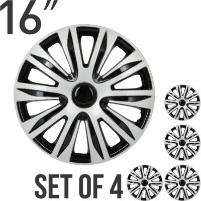 SCITOO Premium 16 Inch Hubcaps Set of 4 Wheel Rim Cover OEM Style Easy Snap On Car Truck SUV Hub Cap Replacement for Dodgefor Honda,for Mazda,for Kia,for Ford,for Mitsubishi,for Hyundai,etc. - Image 9