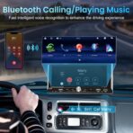 Single Din Car Stereo with Wireless Apple Carplay Android Auto, 6.9" IPS Touchscreen Car Stereo with Bluetooth 5.2 Handsfree Mirror Link Backup Camera GPS Navigation Dual USB Fast Charge FM AM EQ SWC - Image 5