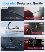 Zanch 2025 Upgraded Car Windshield Sun Shade [Cool Down by 75℉ ] with Heat Insulation Coating, Foldable Sunshade Umbrella Flexible Handle & Ribs, Medium (57''x32'') for Car, SUV, Truck, Van - Image 6