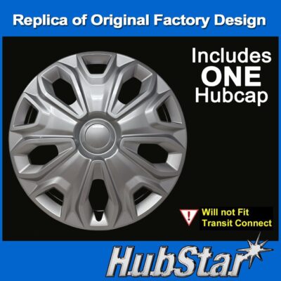 Hubcap Replacement for Ford Transit 150, 250, and 350: 2015-2024, 16-inch Wheel Cover (Silver, 1 Piece) - Image 2