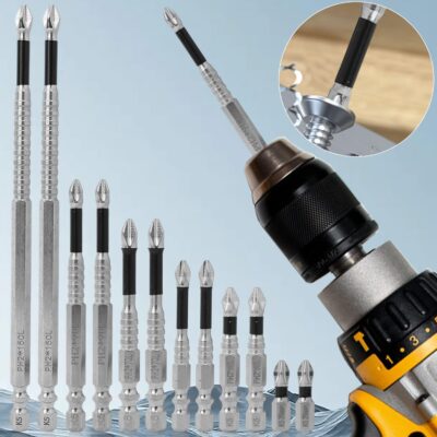 Long Screwdriver Bit Set Non-Slip Phillips Head Power Drill Electric Screwdriver Bits for Power Drilling Magnetic Car Tools (25L+50L+65L+70L,4pcs) - Image 2