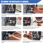 MEKOH Pressure Washer Hose Reel 50ftx3/8” / 65ftx1/4”, 4000PSI Heavy Duty Power Washer Hose Reel with M22-14 Fitting, Hand Crank Metal Reel with Wall/Trailer/Van Mount, Manual Hose Reel for Water - Image 8