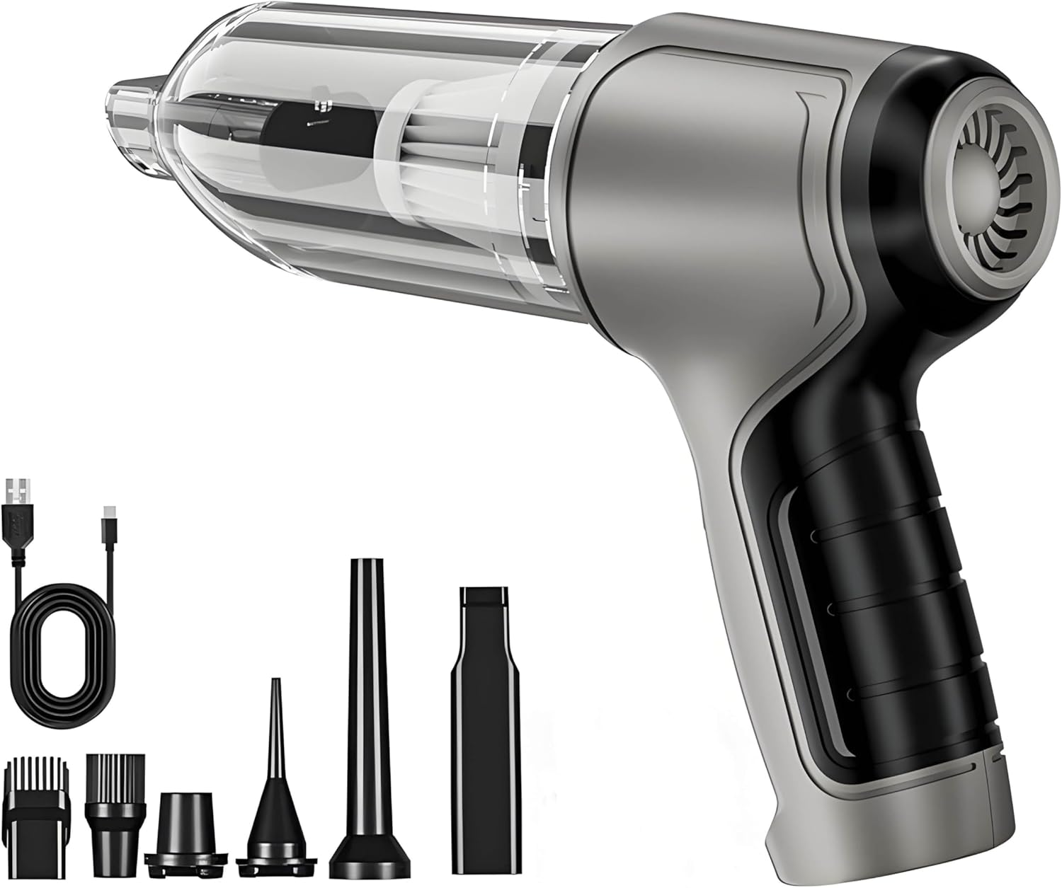 71qI5xti9SL._AC_SL1500_.jpg Ultimate Cordless Car Vacuum with 12000Pa Power & 2 Batteries | Portable Handheld Vac for Car, Home, Pet Hair, Multi-Surface Cleaning with 4 Attachments - Image 1