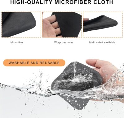 Car Screen Cleaner, Square Microfiber Cloth Non-Scratch Auto Touchscreen Cleaning Wipes, Foldable Touch Screen Pad Universal Cleaning Tool for Vehicle Dashboard Display (Square) - Image 3