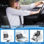 Lumbar Support Pillow for Office Chair Back Support Lumbar Pillow for Car, Gaming, Office Chair - Improve Sitting Posture & Back Pain Relief, Memory Foam, Adjustable Straps, Grey - Image 6
