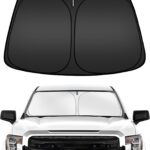 ARISMOTOR Windshield Sun Shade for Chevy Silverado 1500 /GMC Sierra 1500 2500HD 3500HD 2019-2025 2026, Custom Fit Foldable Front Window Sunshade Sun Visor Protector, Block UV Rays Keep Your Car Cooler