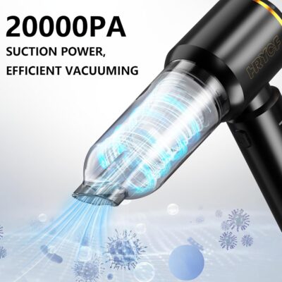 Professional Car Vacuum Cleaner, 20000Pa Powerful Handheld Vacuum for Car Interior Cleaning, Portable Cordless Mini Vacuum with Brushless Motor & Crevice Tool for Car - Image 2