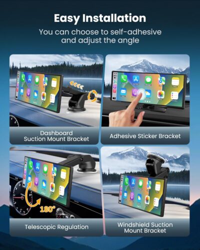 Largest 11.5"Wireless CarPlay Screen for Car,Portable A-pple Car Play & Android Auto,HD Touchscreen with 4K Dash Cam,Backup Camera,Bluetooth, Navigation,Voice Control,GPS,Mirror Link, for All Vehicles - Image 8