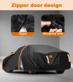 Car Cover Waterproof All Weather for Automobiles Winter Snowproof Rain UV Protection Heavy Duty Outdoor Sedan Car Cover & Car Snow Cover Universal Fit for Sedan Length Up to 194’’ - Image 6