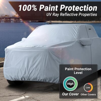 iCarCover 30-Layer Premium Truck Car Cover Waterproof All Weather | Rain Snow UV Sun Protection Full Car Covers | F-150 250, C/K 3500, Silverado, Ram, Tundra, Sierra, Titan, Size T70 (See Size Chart) - Image 6