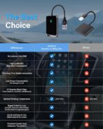 Jemluse Wireless CarPlay Adapter for Apple iPhone - Multi-User Seamless Connection for Convert Wired to Wireless Car Play Adapter - No Latency from iOS 10+ to Screen w/USB C (Gray) - Image 4