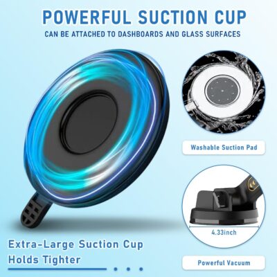 Truck Phone Holder Mount,Car Phone Holder,Dashboard Windshield Phone Holder 16.9 inch Long Arm,Super Suction Cup Compatible with Pickup Truck,Commercial Truck and All Phone - Image 6